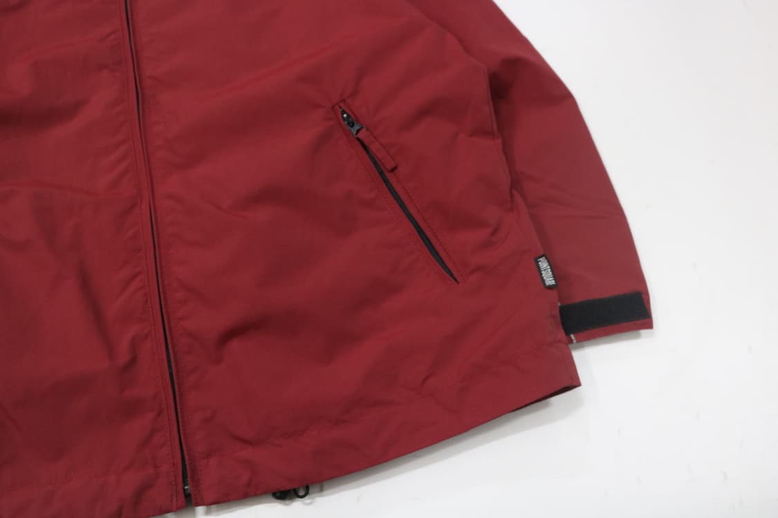 포인트스퀘어 빈티지 리플렉티브 라인 버건디 후드 윈드브레이커 (M) 상품이미지4