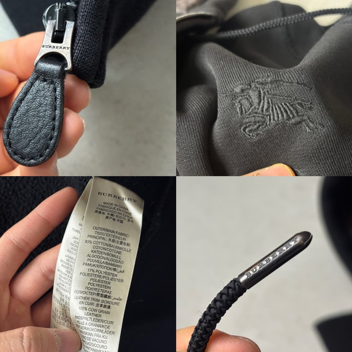 버버리 안감체크 후드집업 상품이미지5