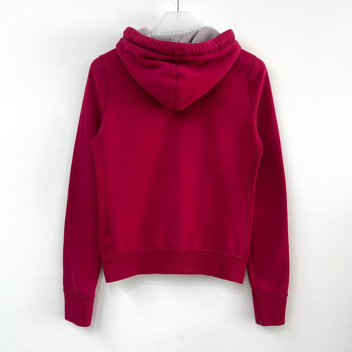 아베크롬비 슬림핏 자수로고 핑크 후드집업 상품이미지3