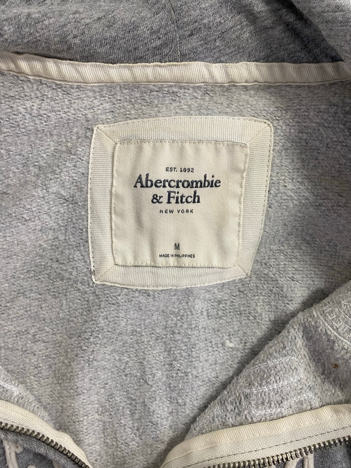 아베크롬비 그레이 기모 후드집업 M <574> 상품이미지4