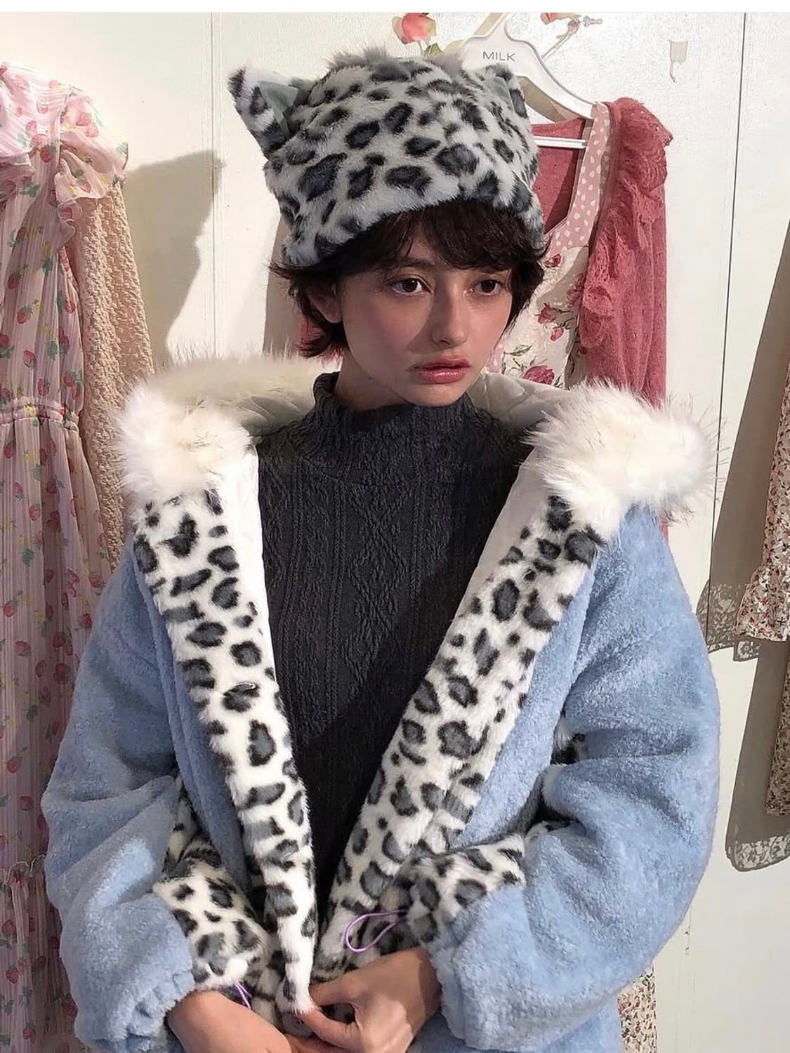 MILK leopard russian cat hat 상품이미지6