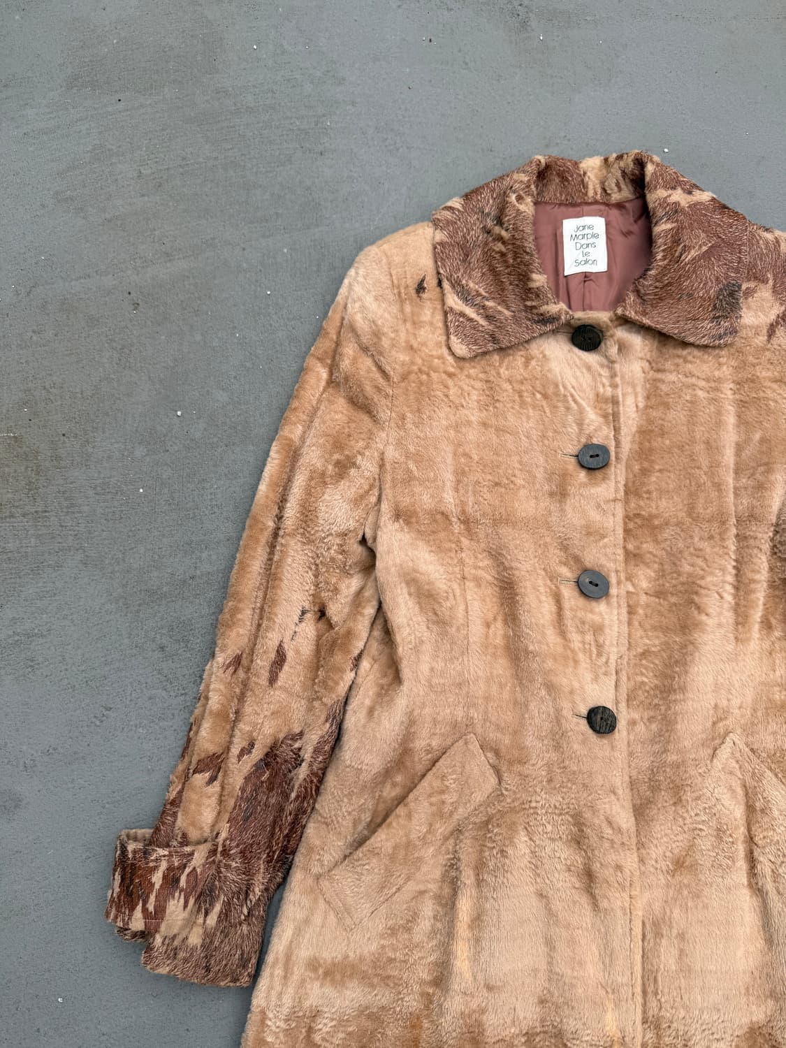 JPN 텍스쳐 퍼 코트 상품이미지3