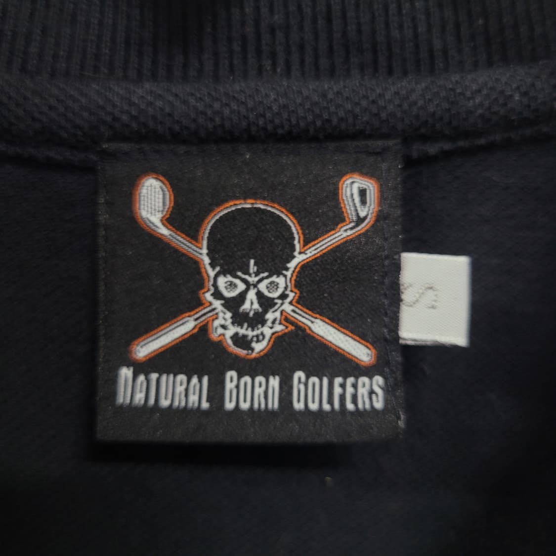 natural born golfers 빈티지 독일 스컬 자수로 골프 셔츠 상품이미지6