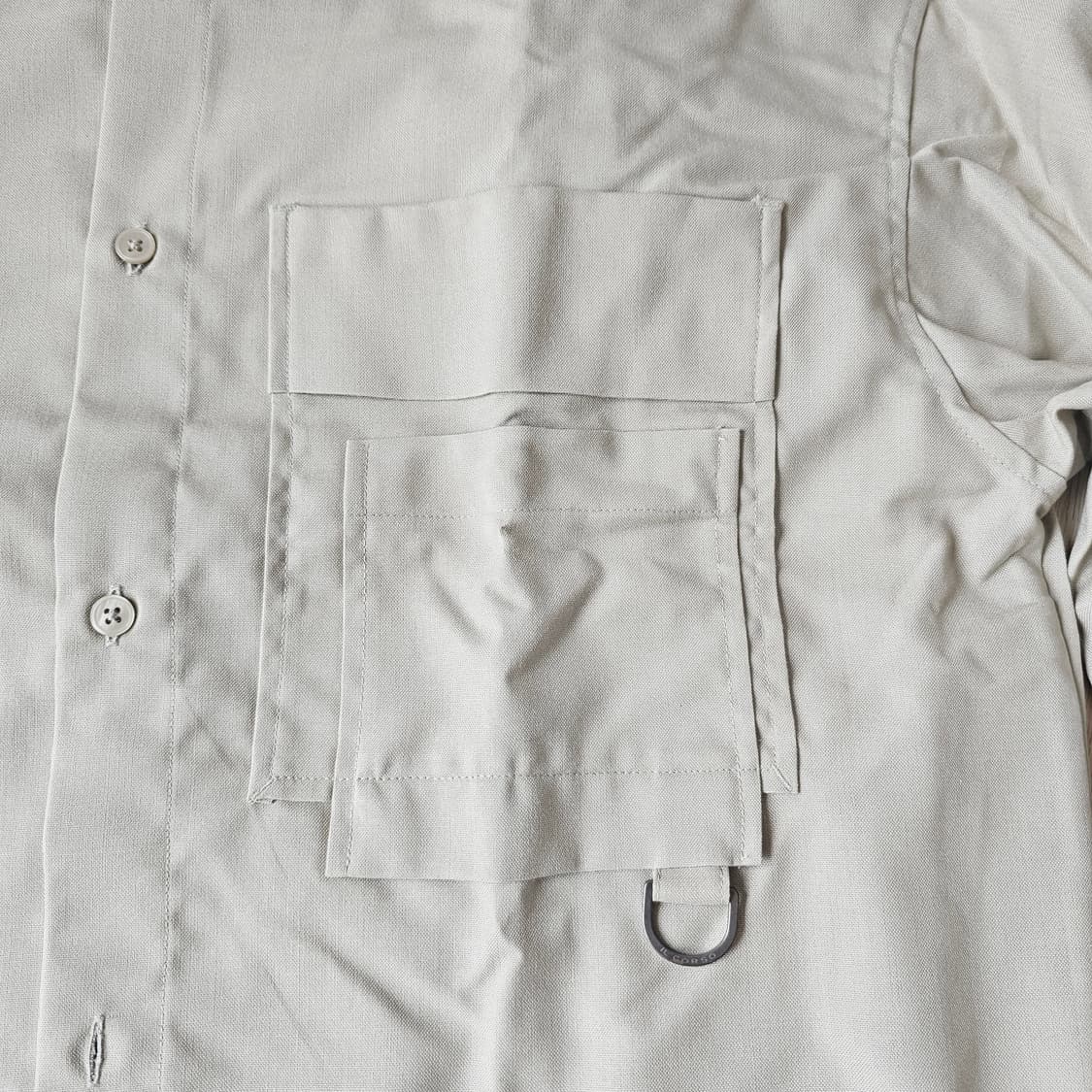 95 새제품)일꼬르소 긴팔 베이지 셔츠 오버핏 체감100~105 L XL 상품이미지5