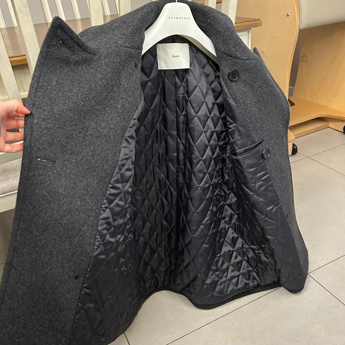 던스트 울 하프코트(누빔 안감) 상품이미지5