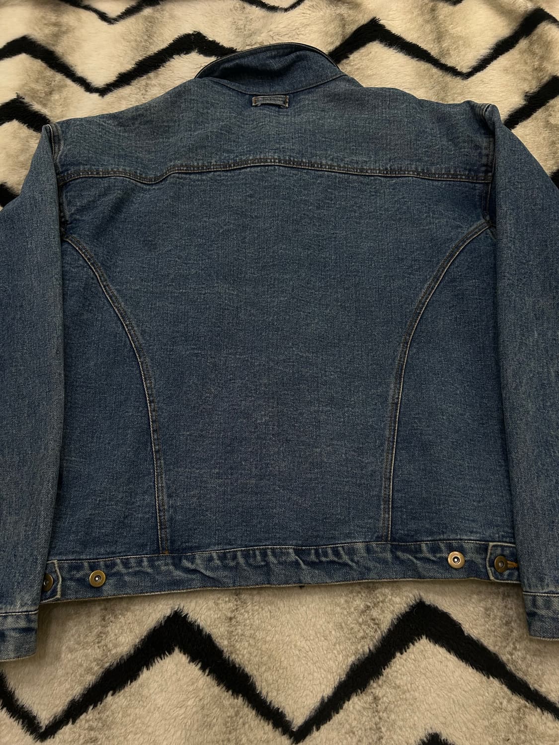 [XL]Oasis 90s USA 가죽카라 데님자켓 상품이미지4