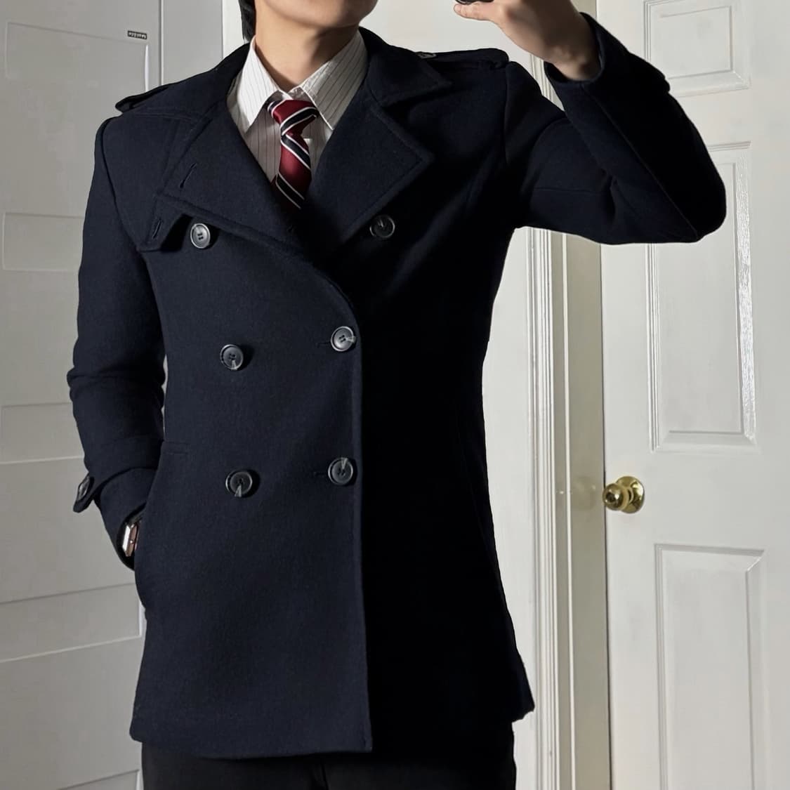 Clriden 하이넥 피코트 상품이미지2