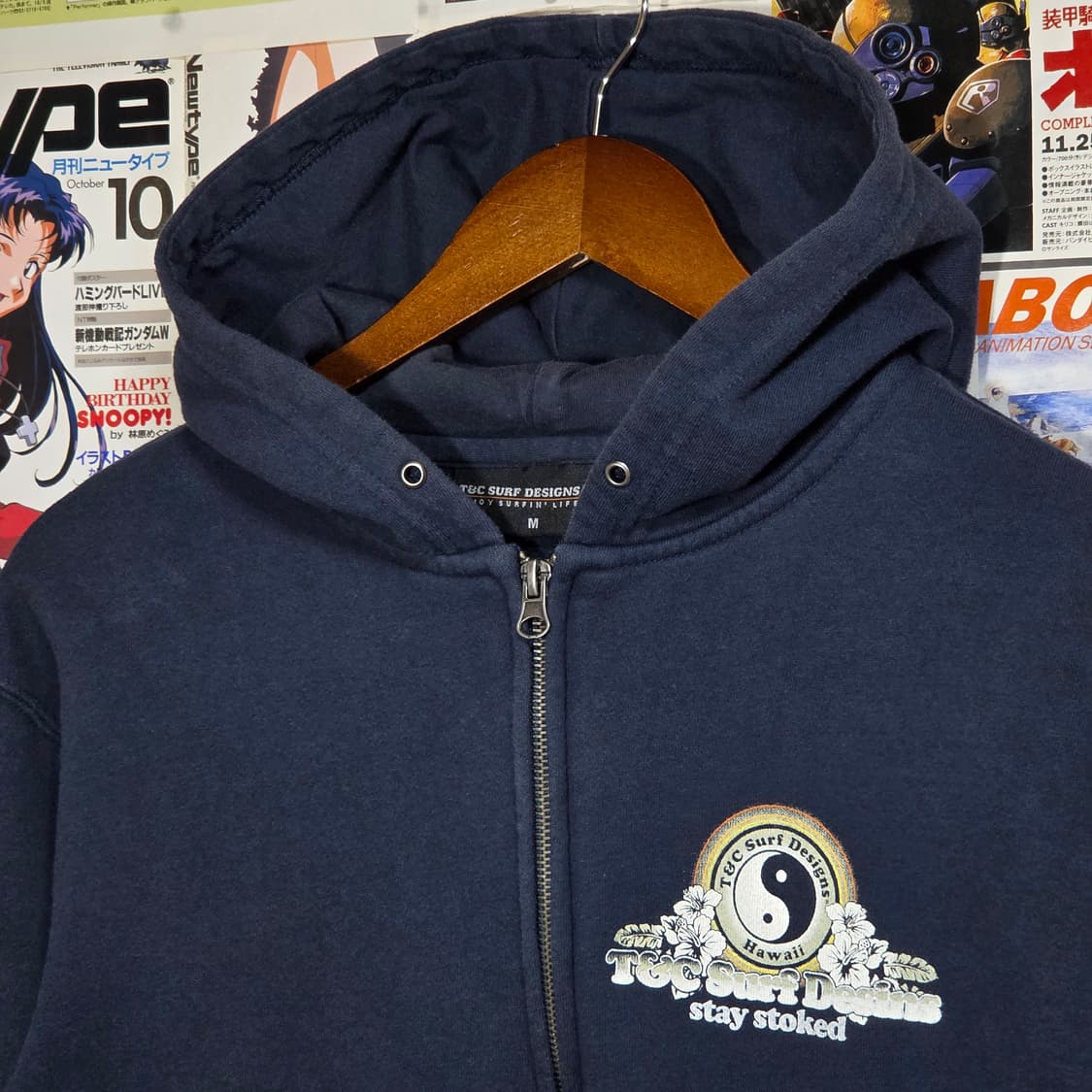JPN 티엔씨서프 네이비 빅 프린팅 후드집업 상품이미지5