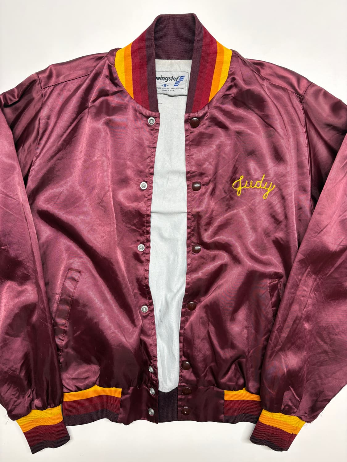 80's 스윙스터 사틴 봄버 자켓 상품이미지3