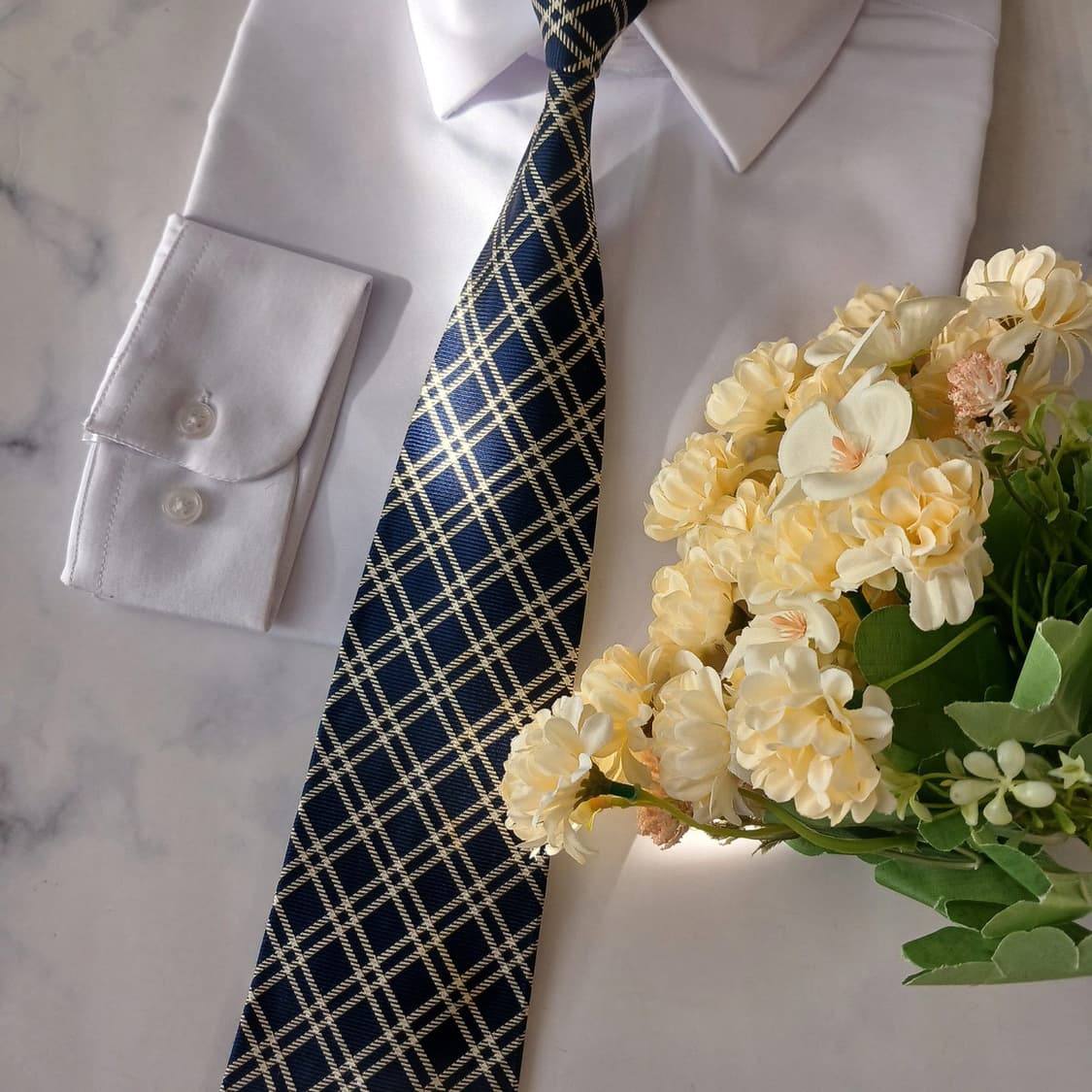 폴로랄프로렌 실크 네이비 체크 넥타이 10.1cm A~B등급 A19535 상품이미지5