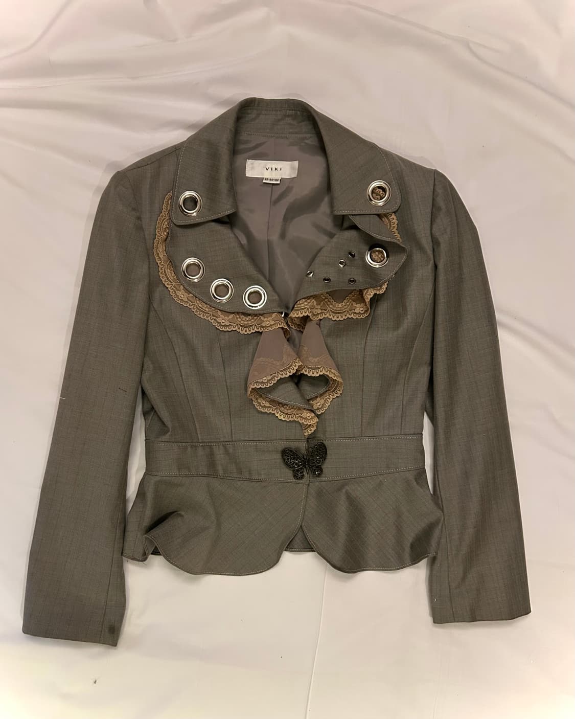 Check eyelet jacket 상품이미지1