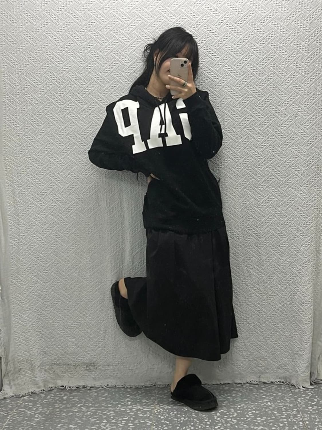 갭 올드스쿨 빅로고 백프린팅 후드티 L C06491 상품이미지1