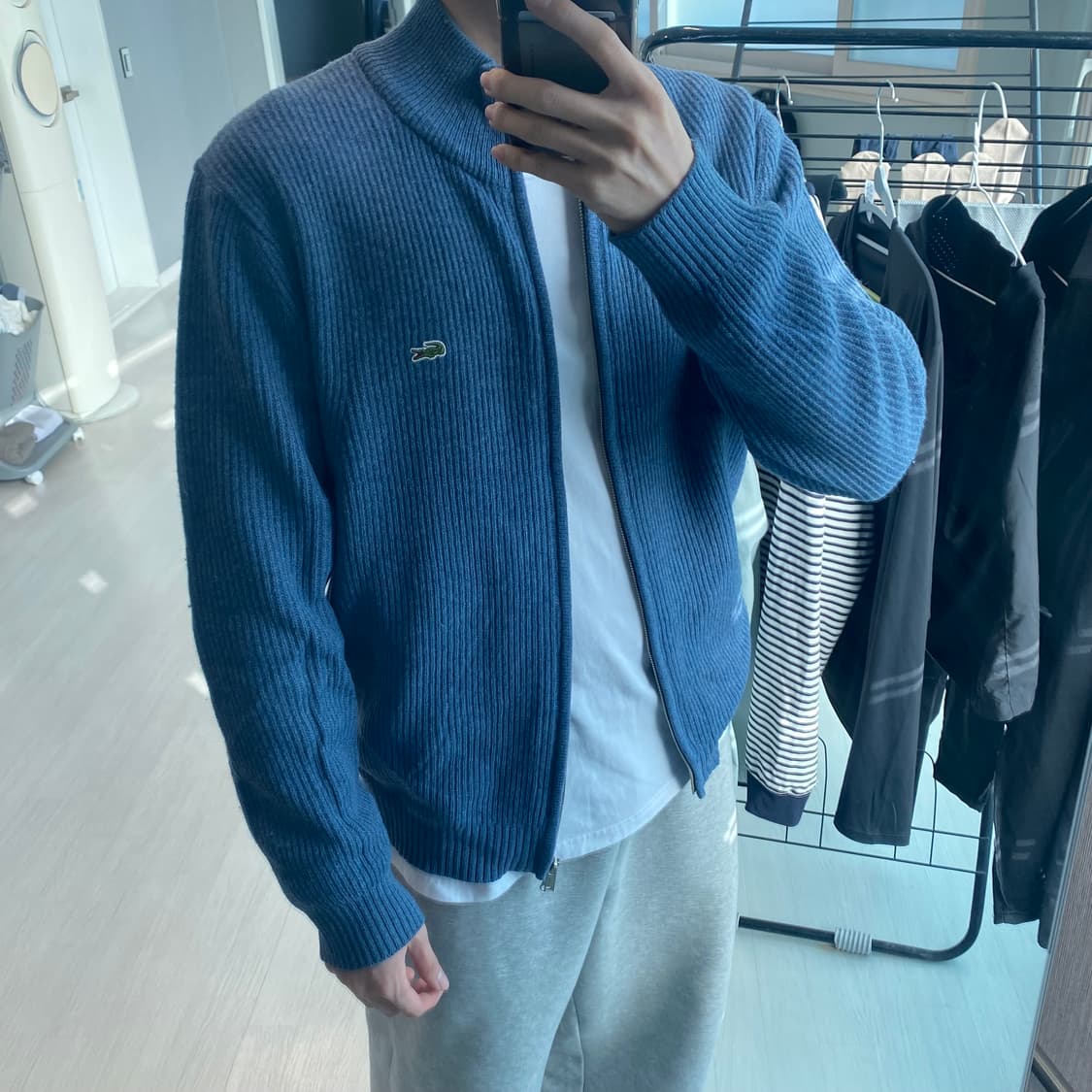 라코스테 니트 집업 5사이즈 (105) 상품이미지1