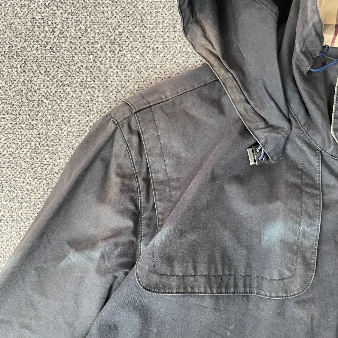 버버리 후드 코트 블랙 상품이미지6