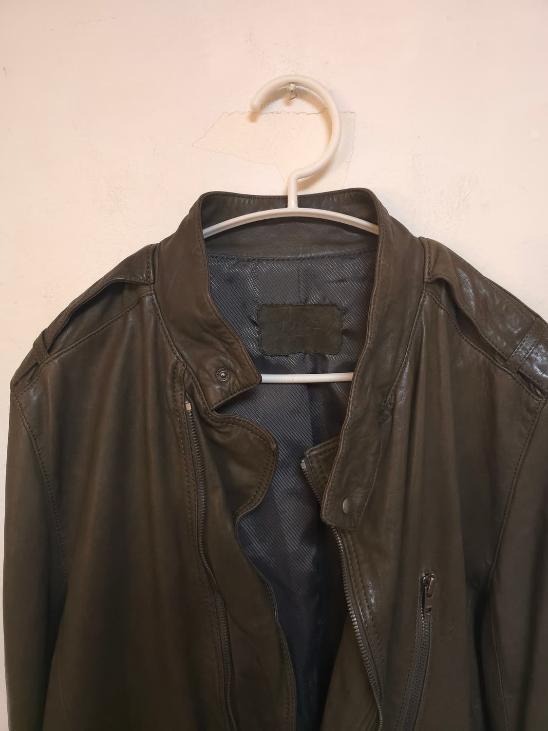 타임 옴므 브라운 양가죽 라이더 자켓 95 상품이미지5