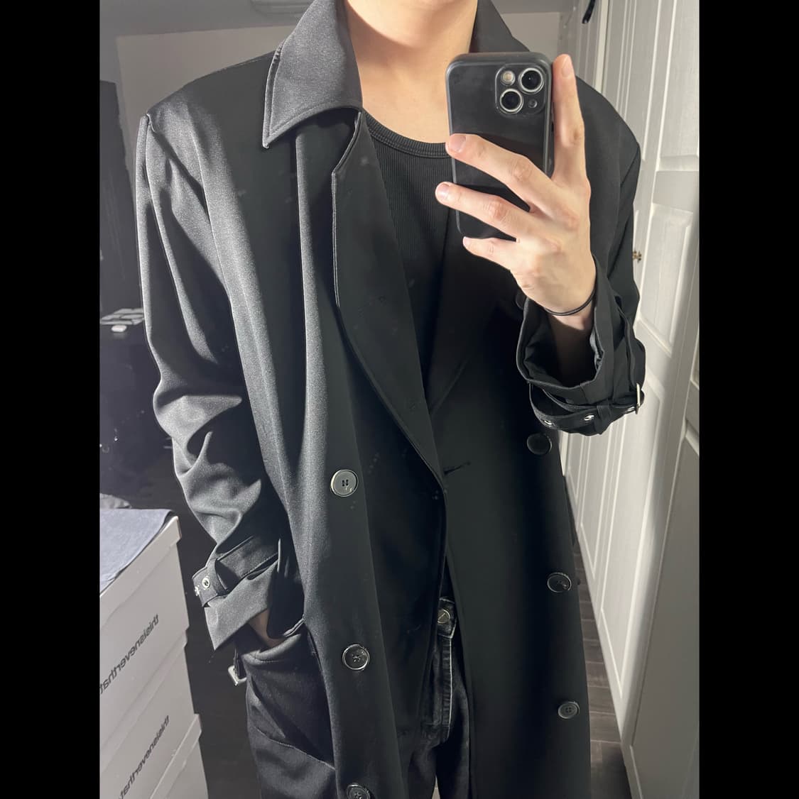 [XL] DECOROSO 데꼬로소 롱 트렌치 코트 상품이미지1