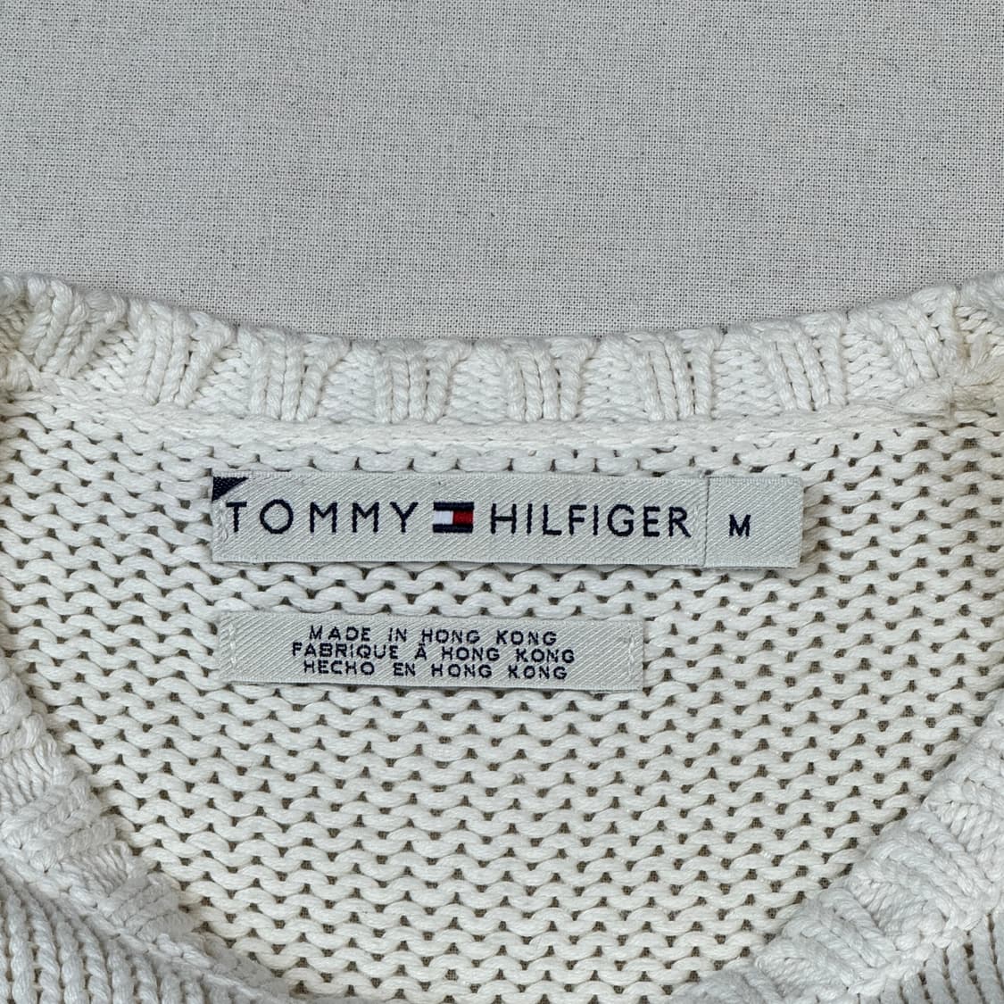 M) 타미힐피거 로고 헤비코튼 라운드넥 니트 상품이미지6