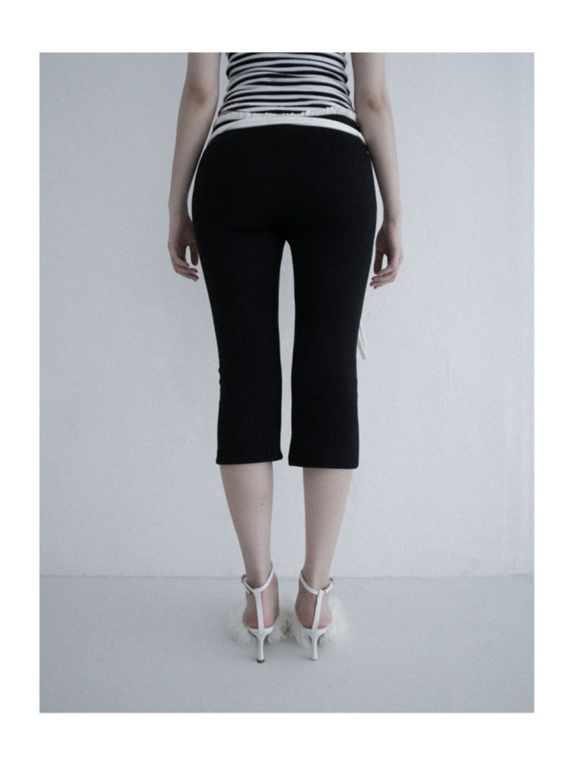 [CLaddA] lace capri pants, black 상품이미지2