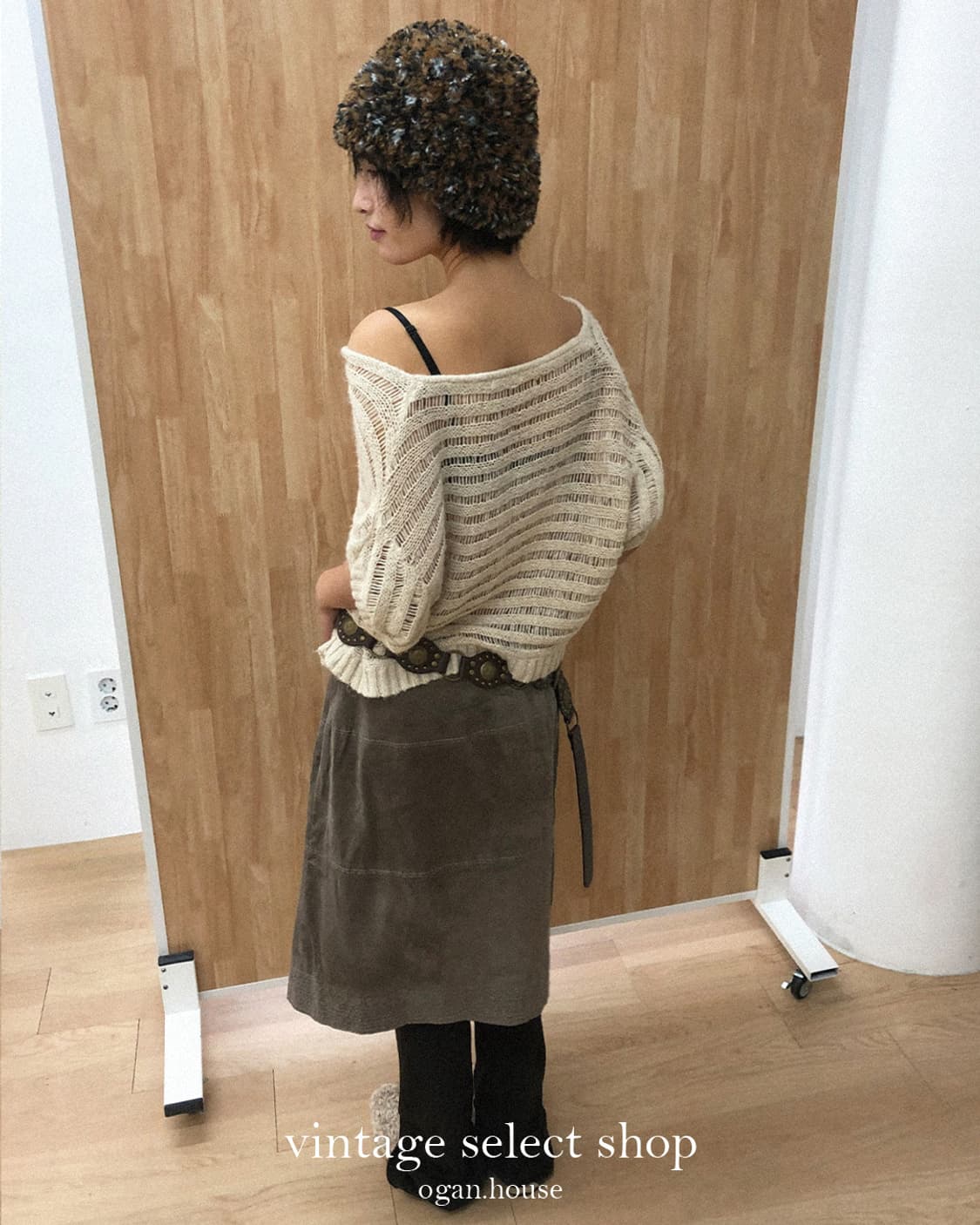 vintage one-shoulder knit top 상품이미지3