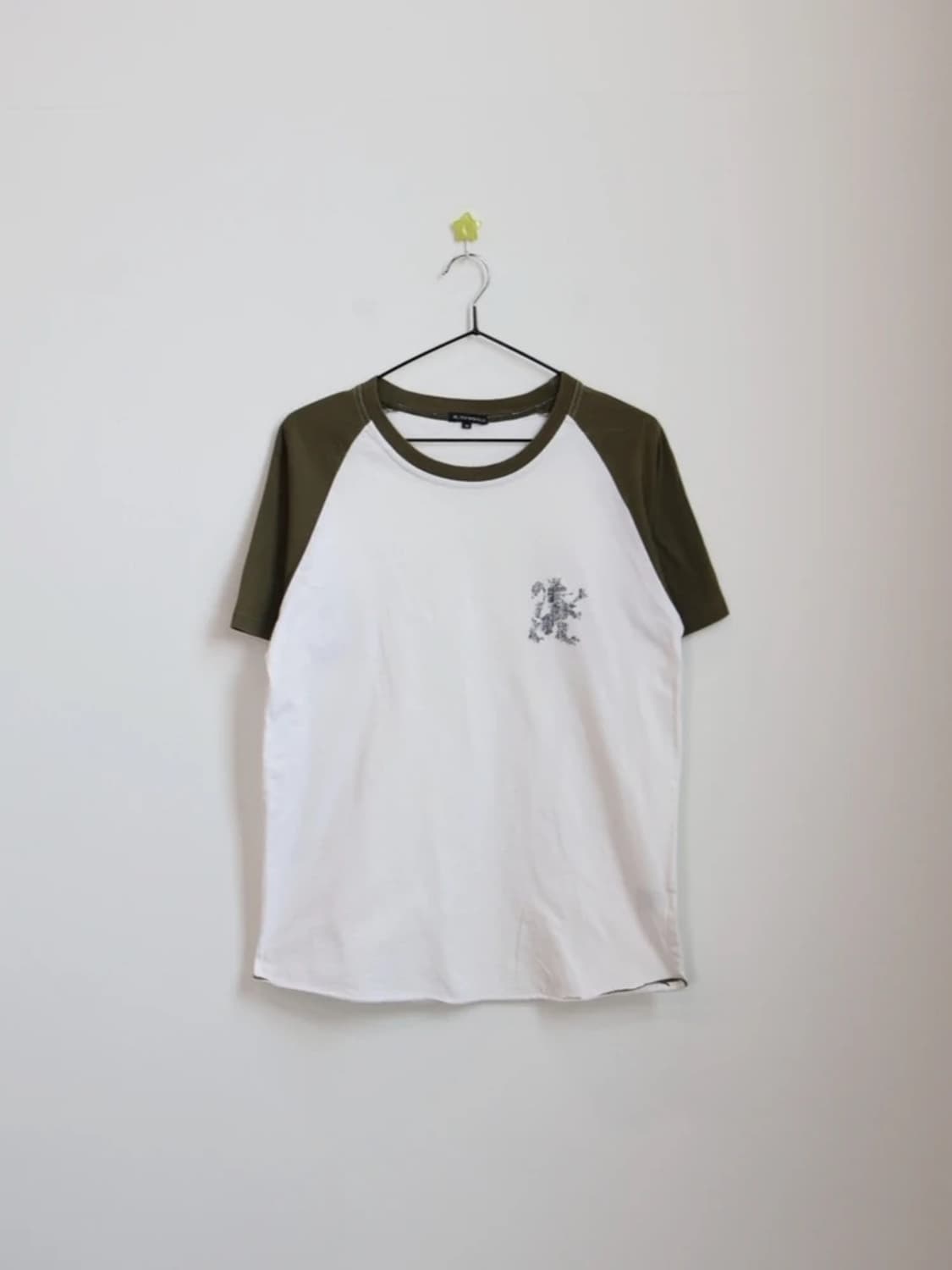 R.Newbold Raglan T Shirt White Green 상품이미지3