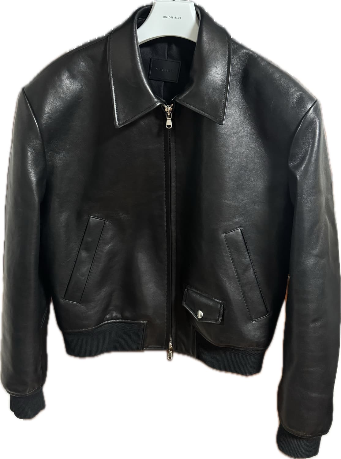 세비지 싱글 레더 봄버 자켓 L 상품이미지3