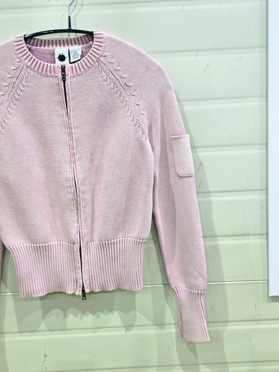 아르마니 익스체인지 핑크 니트 집업 가디건 상품이미지4