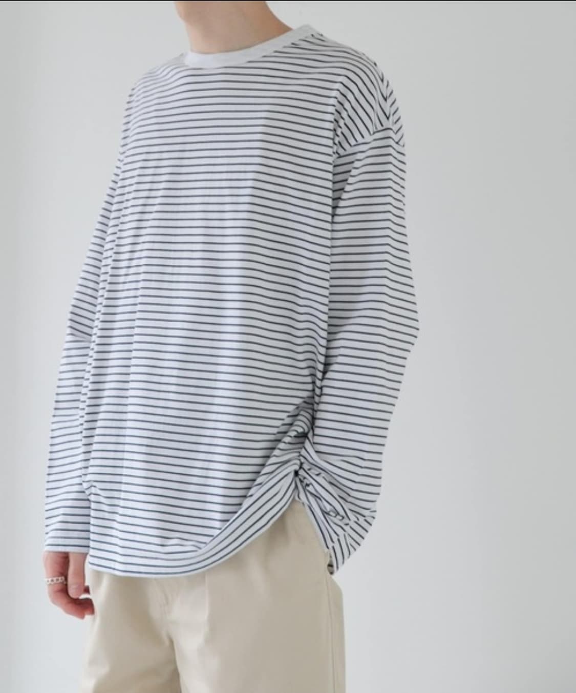 보더 롱 슬리브 T셔츠 상품이미지1