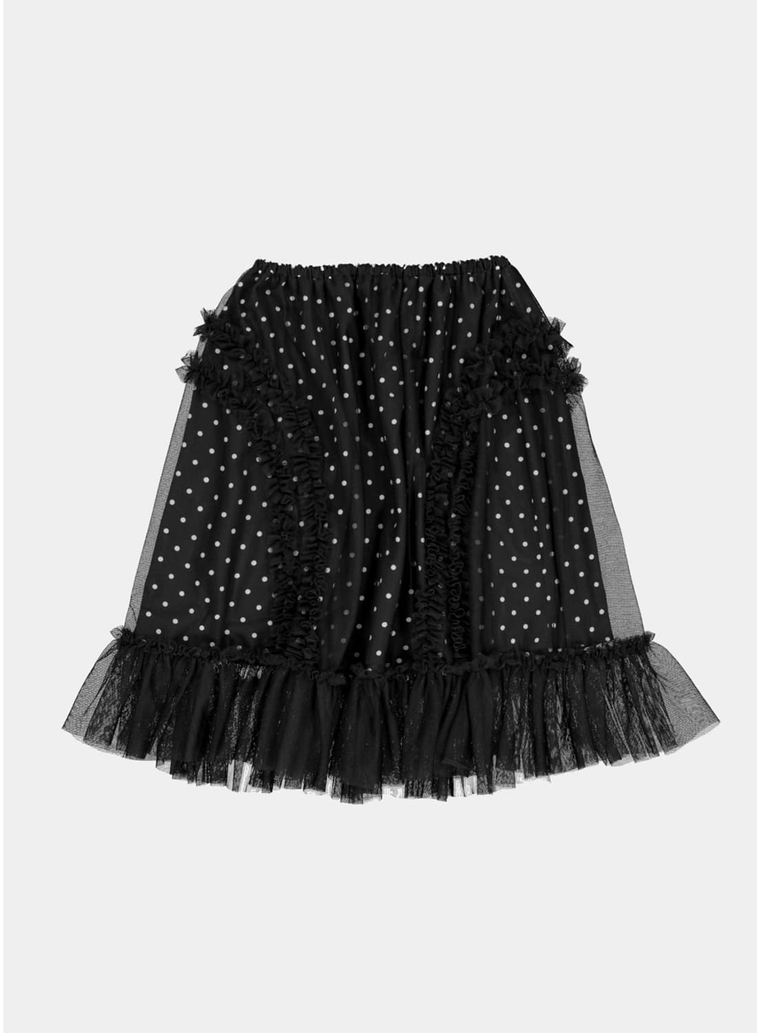 생긴스튜디오 러플 도트 샤스커트 상품이미지1