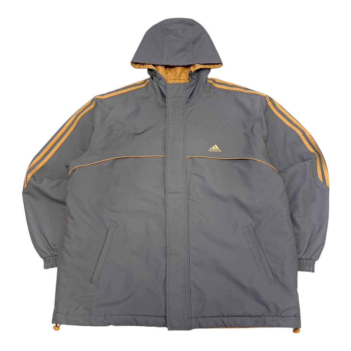아디다스 00s 올드스쿨 그레이/옐로우 리버시블 후드 누빔 자켓 상품이미지3