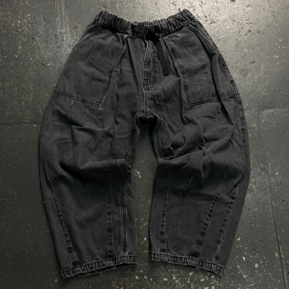 100 미니멀프로젝트 와이드 데님 팬츠  상품이미지1