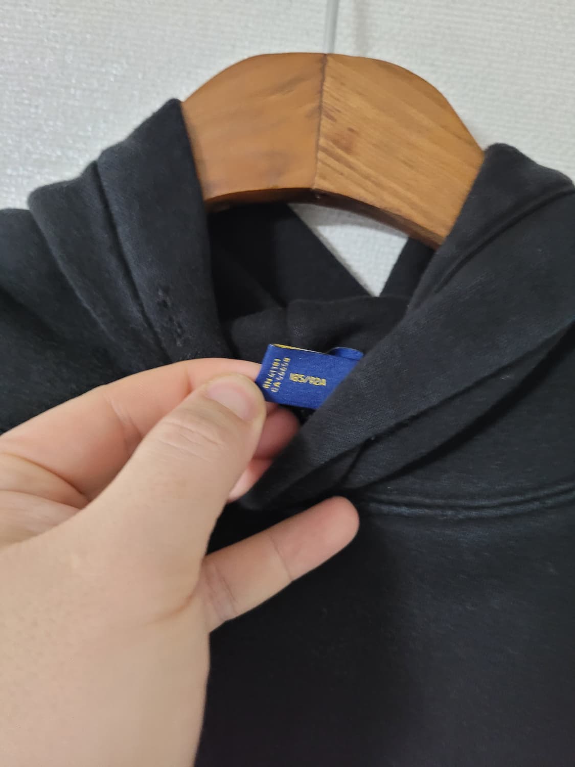 가슴64) 폴로 후드티 블랙 상품이미지3