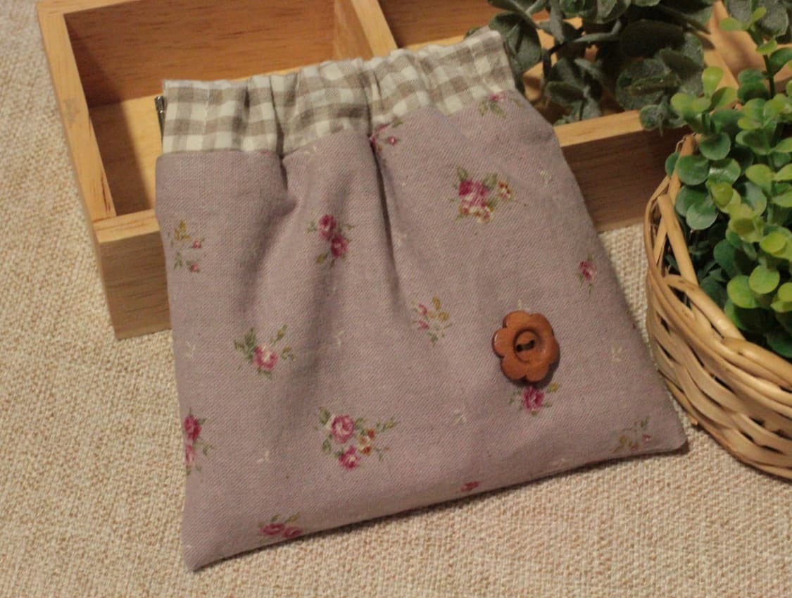 핸드메이드 톤다운 퍼플 바네 파우치 상품이미지5