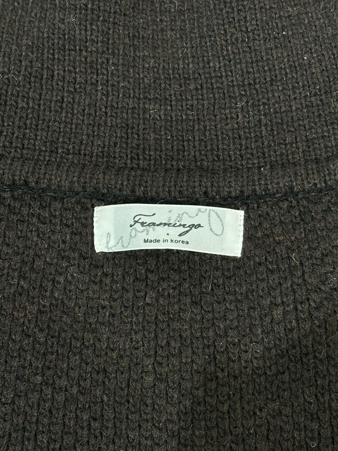 일본 빈티지 크롭 딥 브라운 니트 자켓  상품이미지6