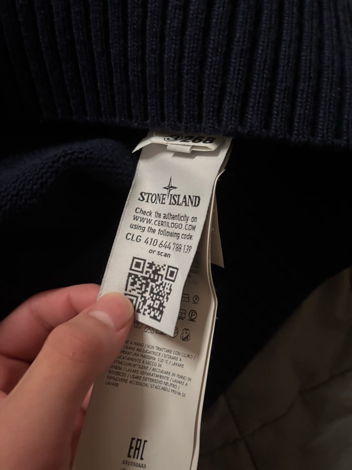 스톤아일랜드 니트 네이비 m사이즈  상품이미지3