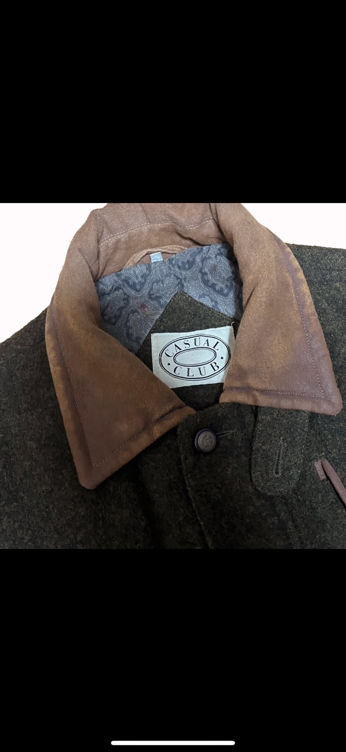 90s 캐주얼클럽 영국빈티지 울 헌팅 블루종 상품이미지3