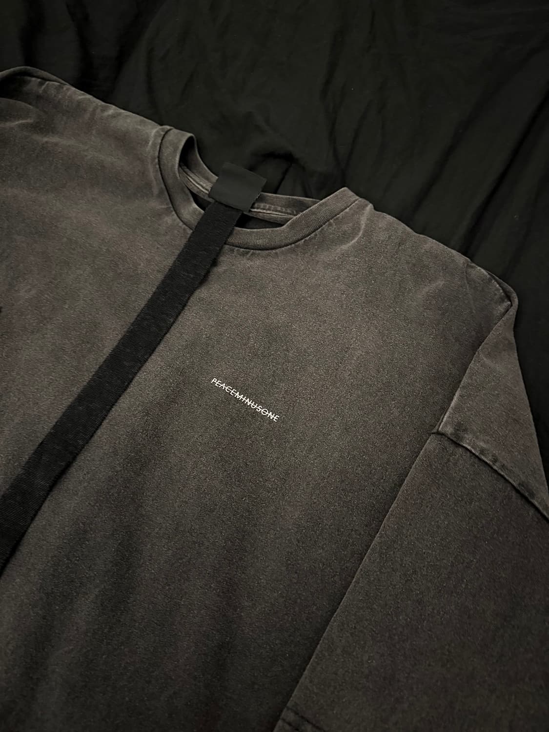 피마원 빈티지 반팔 티셔츠 차콜 상품이미지3