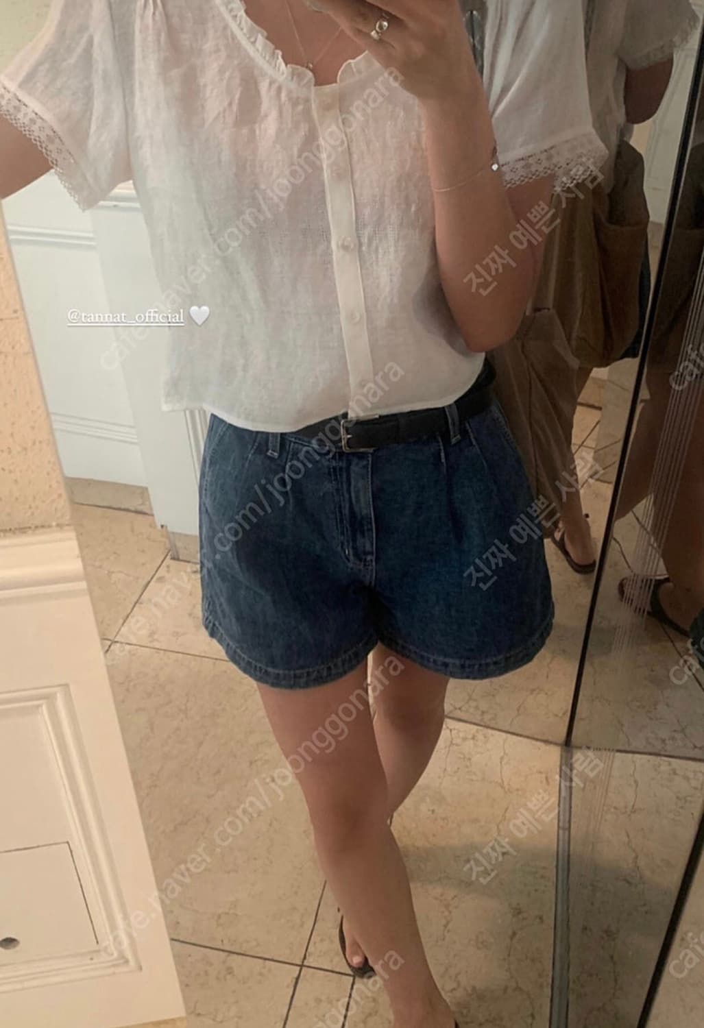 타낫 턱 데님 쇼츠 tuck denim shorts small 상품이미지2