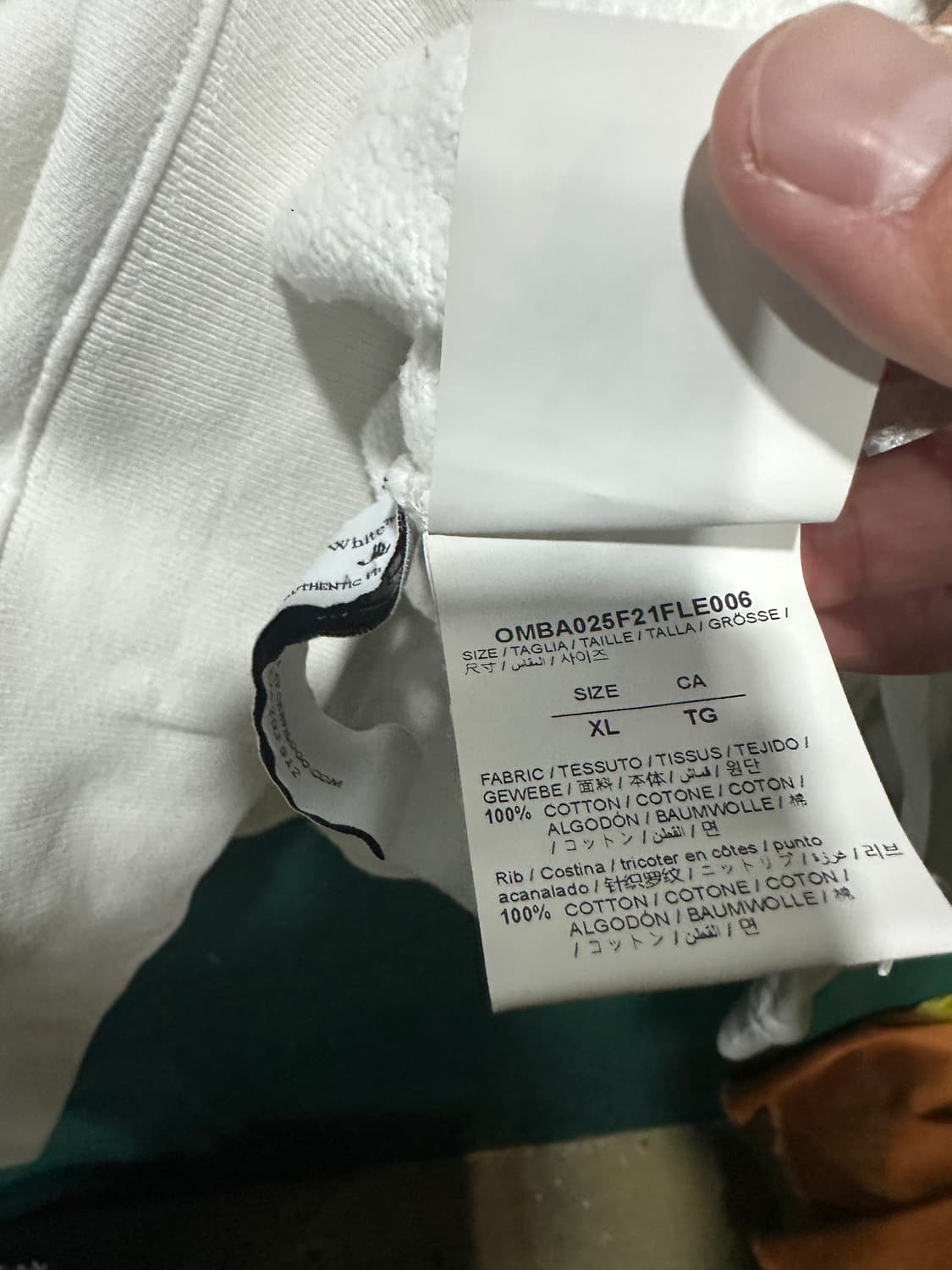 오프화이트 매장판 버블에로우 맨투맨XL 상품이미지5