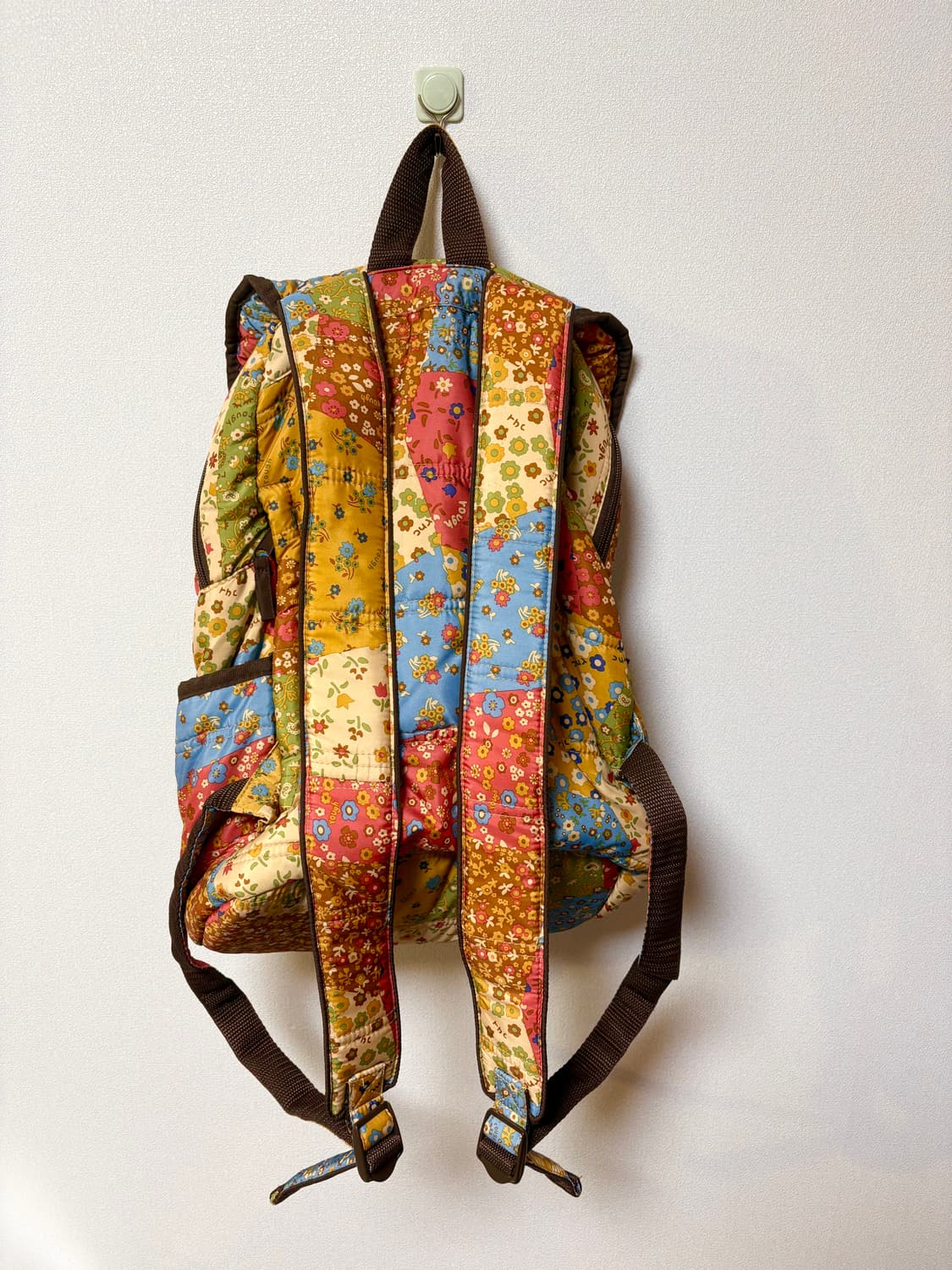 rough 패치 퀼트 백팩 일본 빈티지 모리걸 히피 가방 도트 상품이미지5