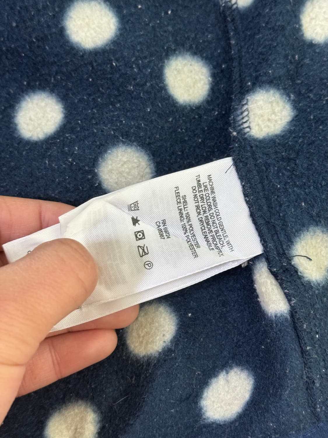 컬럼비아 도트 패턴 플리스 베스트 y2k 상품이미지8