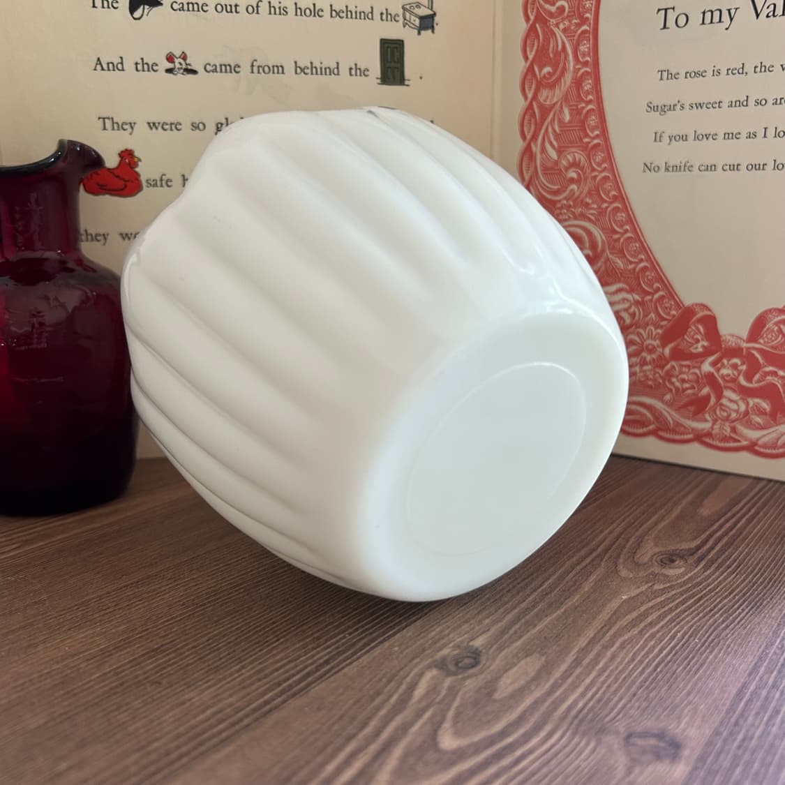 미국 빈티지 밀크글라스 화병 꽃병 화분 상품이미지6