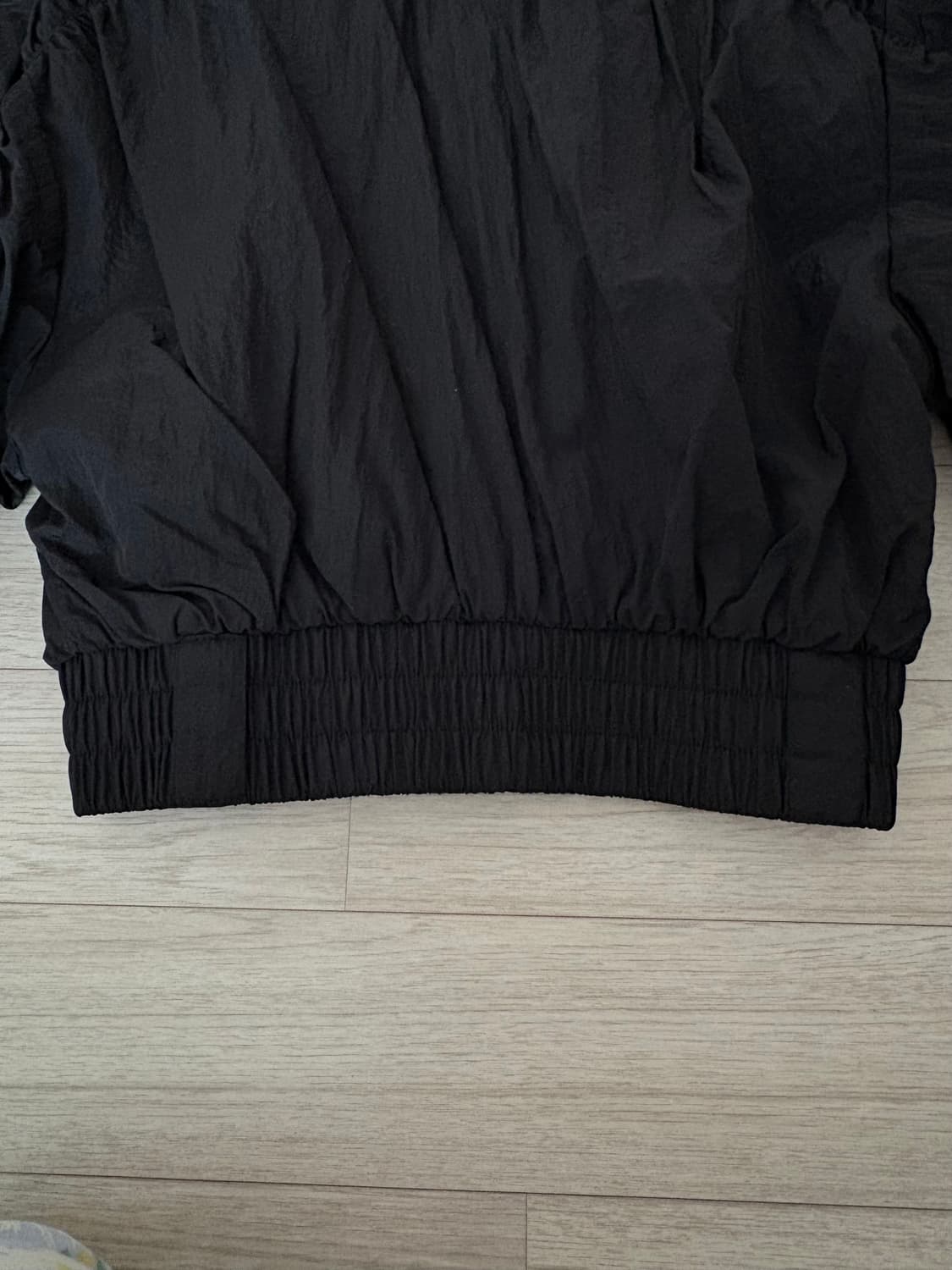 트리밍버드 나일론 셔링 셋업 집업 블랙 상품이미지7