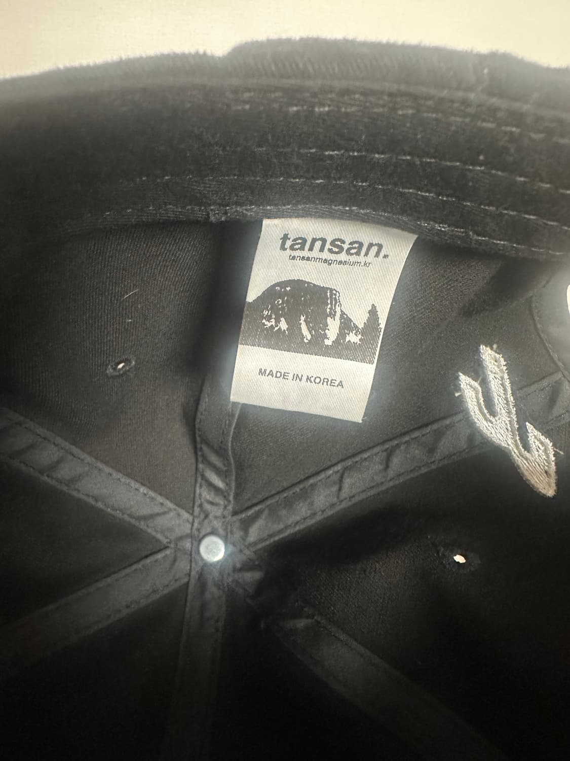 탄산마그네슘 혼 아플리케 볼캡 (블랙) 상품이미지3