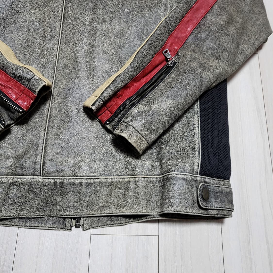 (2XL) FUBU 가죽자켓  푸부 레더자켓 빈티지 레이싱자켓 상품이미지9