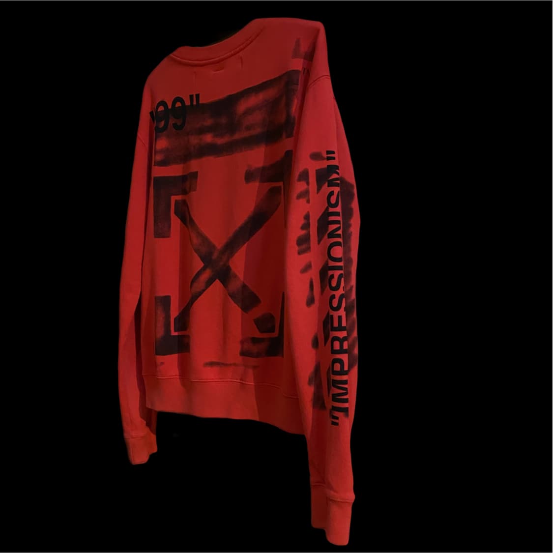 오프화이트 레드 맨투맨  상품이미지3