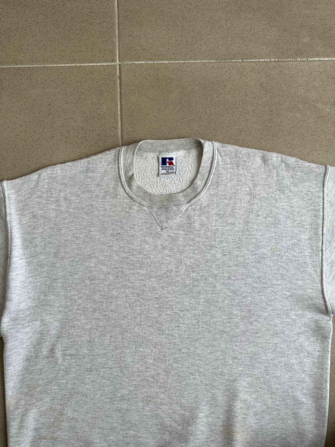 90s 빈티지 러셀 스웻셔츠 밝은그레이 XL USA 상품이미지4