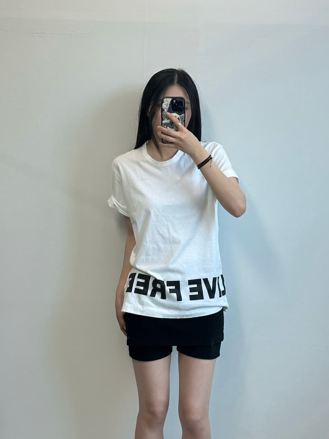 꼼데가르송 옴므 듀스 화이트 반팔 티셔츠 상품이미지1