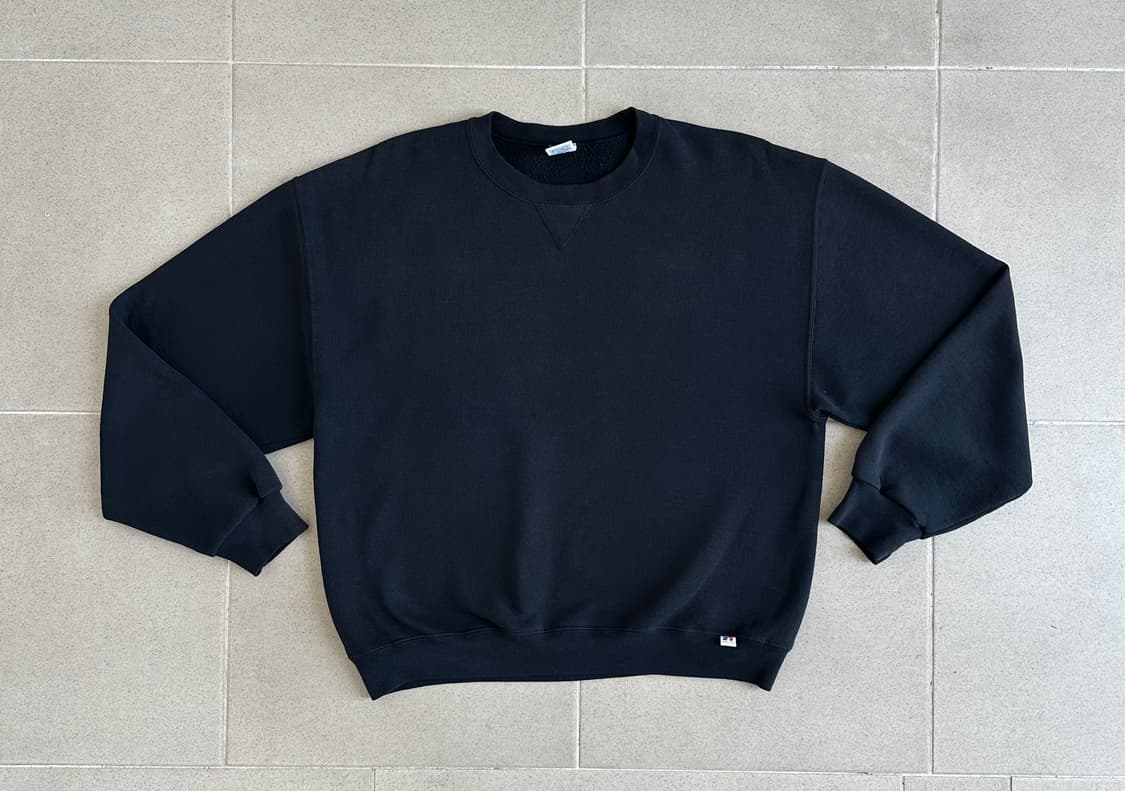 00s 빈티지 러셀 스웻셔츠 블랙 L 상품이미지1