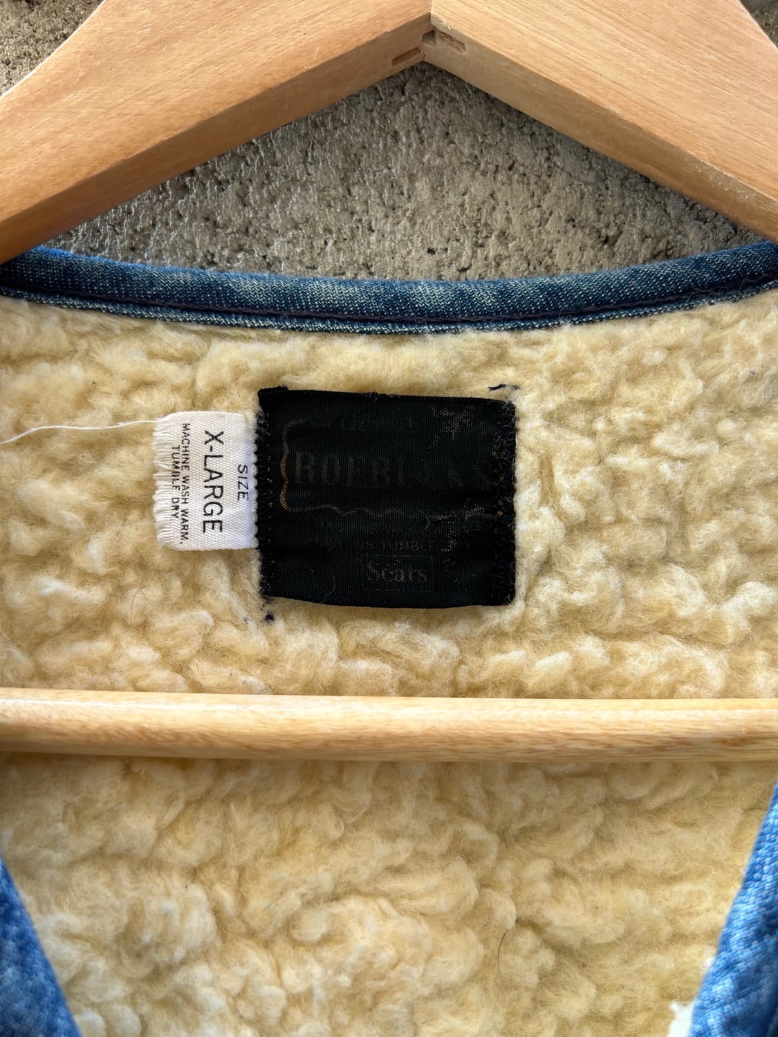1970s SEARS ROEBUCKS DENIM 데님쉐르파베스트 상품이미지7