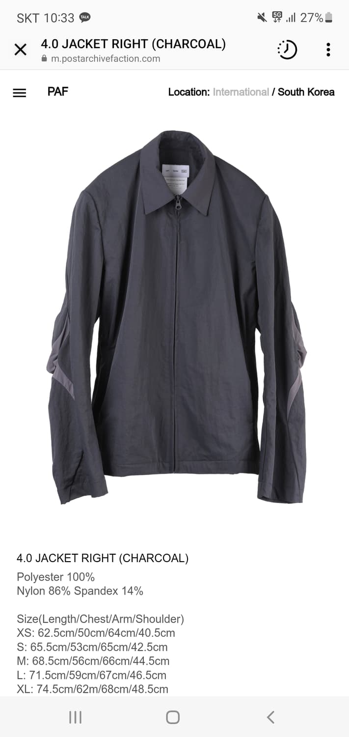 포스트아카이브팩션 4.0 JACKET RIGHT paf 상품이미지4